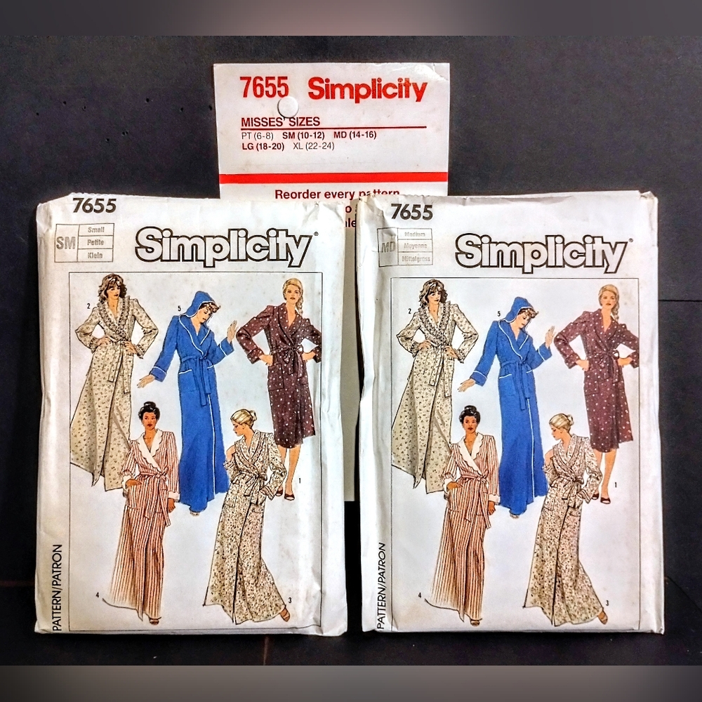 Vintage Simplicity #7655 Sewing Patterns/ Uncut/ NOS
